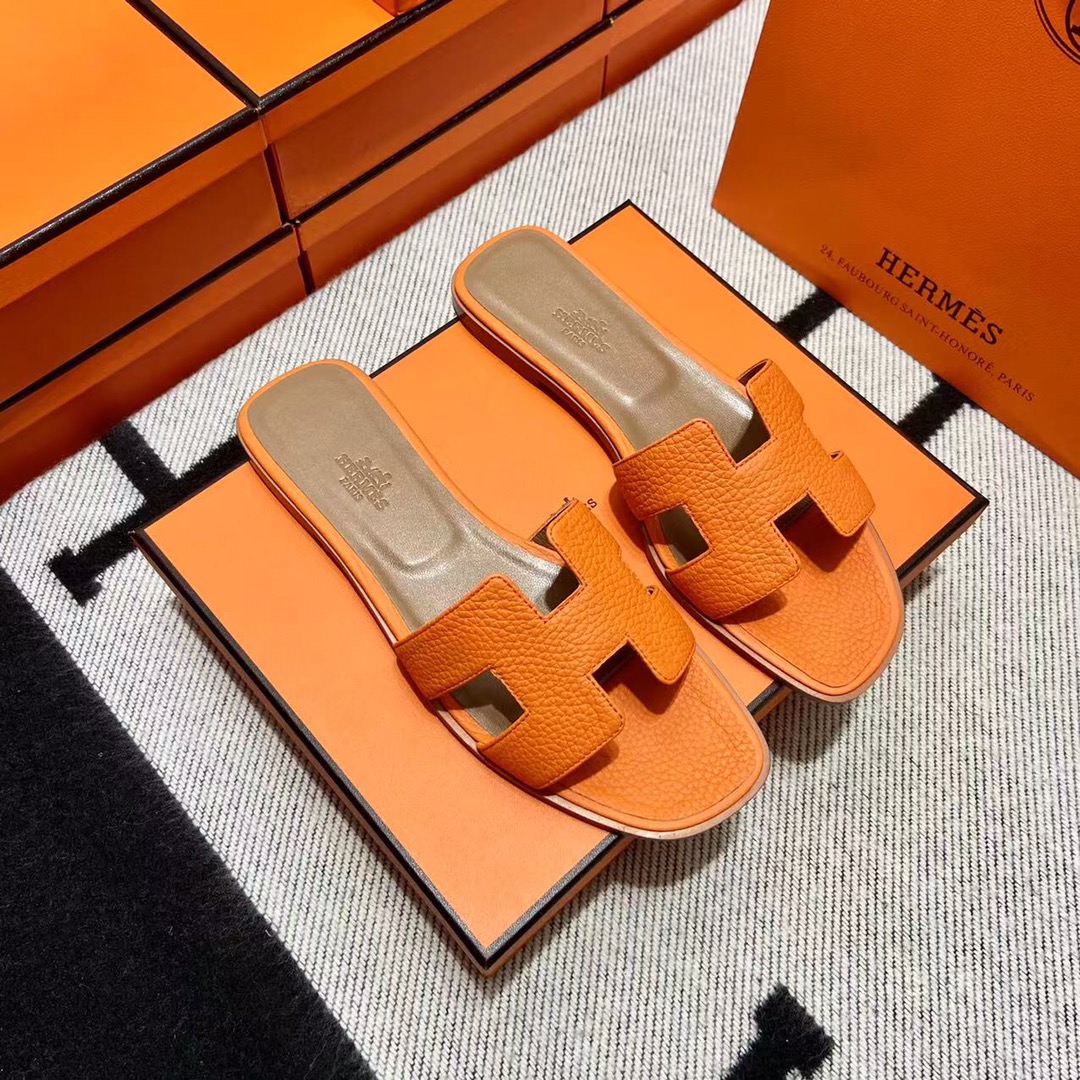 에르메스 올수공 오란 슬리퍼 샌들 토고 38